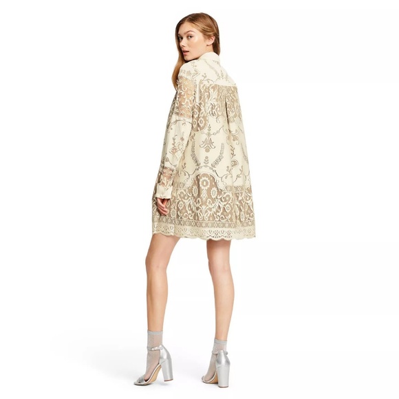 Anna Sui Collab Long Sleeve Lace Dress w/Ribbon Detail - Picture 3 of 6